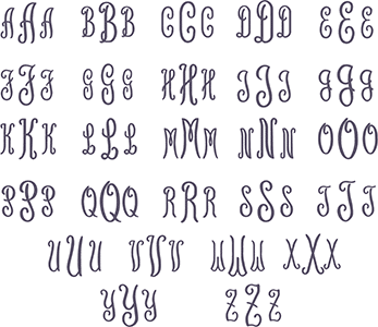 Picture of Geneva Monogram Font