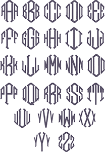 Picture of Point Monogram Font